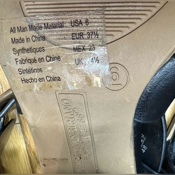 Christian Siriano Black Strappy Sandals - Picture 6 of 9